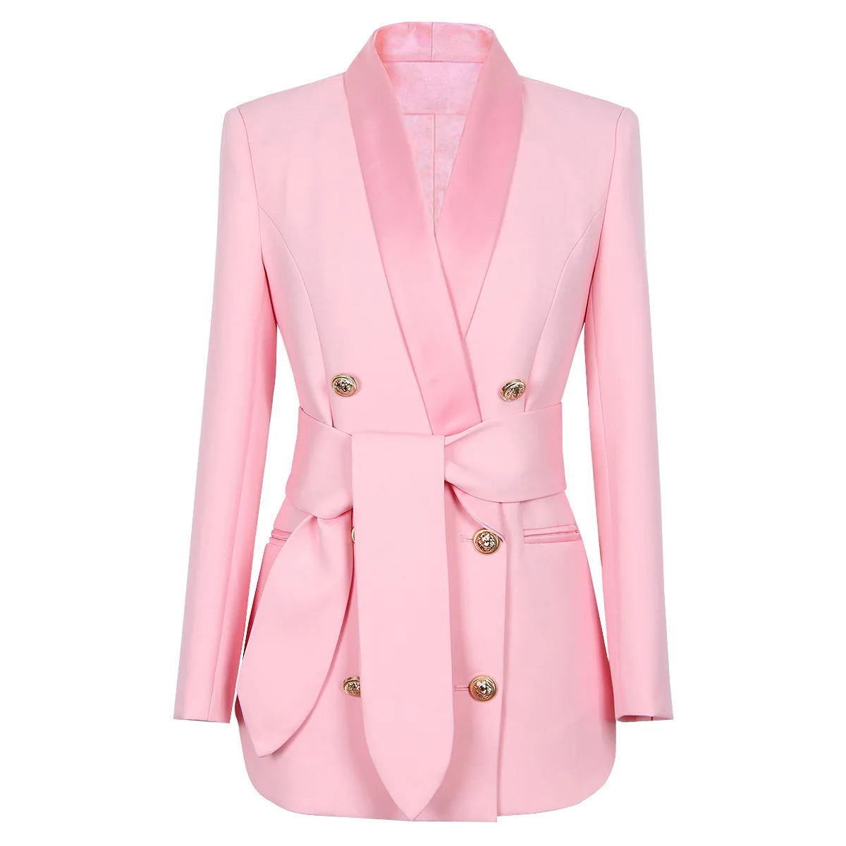Customize Oem New Fashion Rose Button blazer Long Sleeve Women's Suits Double Breasted Buttons Casual Women Blazers