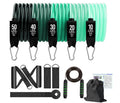 12pcs 150lb Green Gradient TPE Portable Anti-Snap Door Anchor Band Set for Yoga & Toning Custom Logo toning tubes