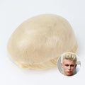 0204MM #613 CNG Skin V Loop Full PU Hair System Pieces Wigs Prostheses for Men Toupee Hair Patch Man Hair Replacement System