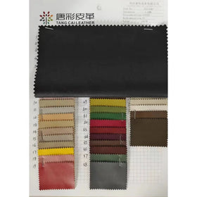 Designer PU Leather Fabric Embossed TC Backed Faux Leather for Garments Cheap Wholesale Spot Stock Multiple Patterns Colors