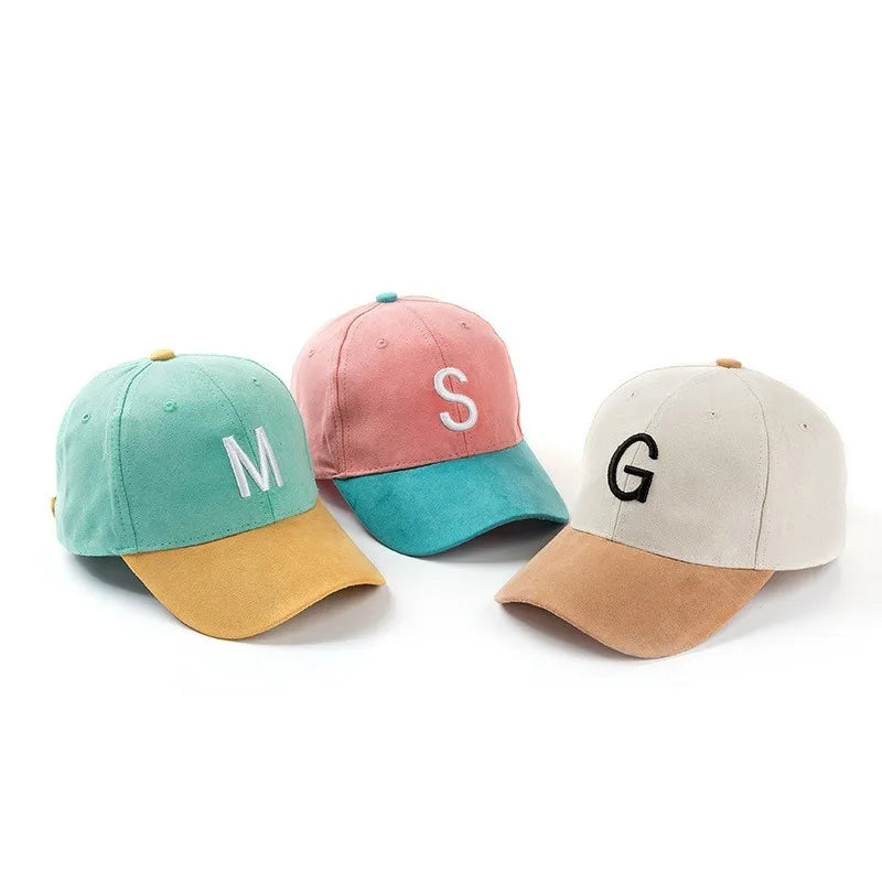 Custom 6 Panel Casual Embroidery Letter Two Tone Faux Suede Baseball Cap
