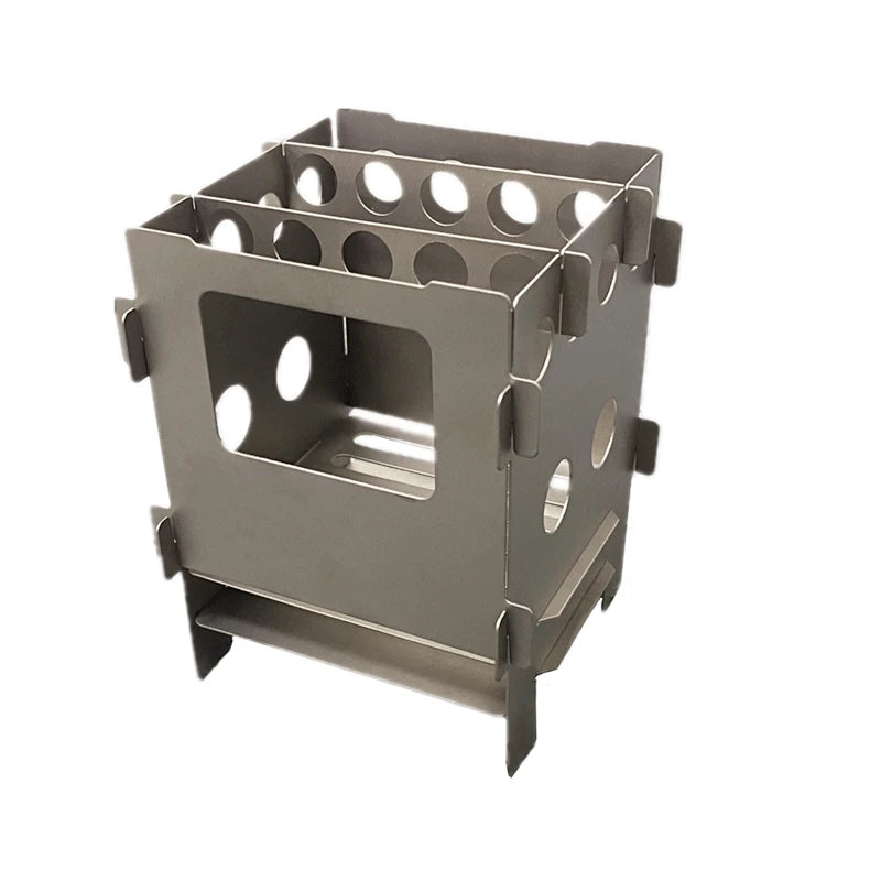 JWQ-013 Hot Sale Outdoor Folding Firewood Stove Portable Camping Lightweight Titanium Stove