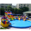 Outdoor Inflatable Land Water Parkbackyard Inflatable Water Pool Park Combo Slideinflatable Fun Island City on Play Ground
