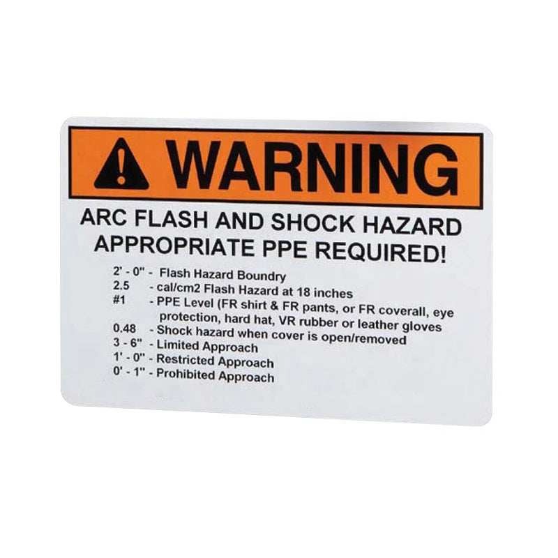 Hot Sale Outdoor Electric Dangerous Forbidden Sign Labels Electronic Label Warning Adhesive Sticker