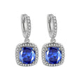 12 Months Birthday Blooms Zircon Earrings for Women Colorful 12 Colors Zircon Earrings Jewelry Gift