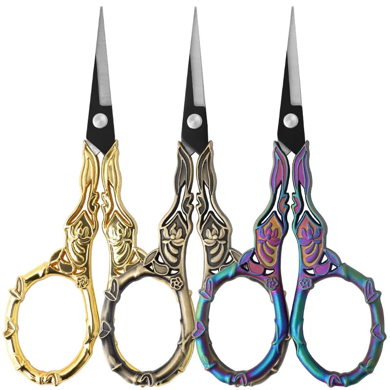 Precision Embroidery Scissors Small Sharp Pointed Tip Detail Shears for Sewing Craft Artwork Needlework Vintage Scissor
