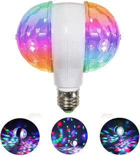 Led Multicolor Strobe Bulb Disco Ball Lamps- 6W E27 Rgb Rotating Light Cool Crystal Stage Light Decor for Holiday Birthday