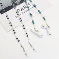 Fashion Crystal Beaded Eyeglass Chain Sunglasses Holder Anti-Lost Strap with Metal Clasp & Silicone Loop MegaBDM