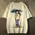 Comfortable Men's Round Neck Heavyweight 100% Cotton Oversized T-shirt 280gsm Short Sleeve Hip Hop Style