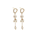 Original Design Fresh Water Pearl Long Pendant Tassel Earrings Vintage Freshwater Pearl Pendant Earring for Women