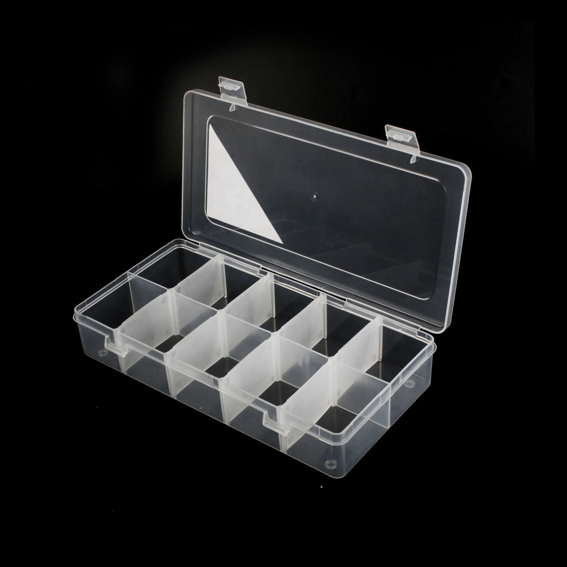 21971 10 Grids Clear Plastic Organizer Box Storage Container Jewelry Plastic Box with Dividers for Beads Art DIY Crafts Jewelry