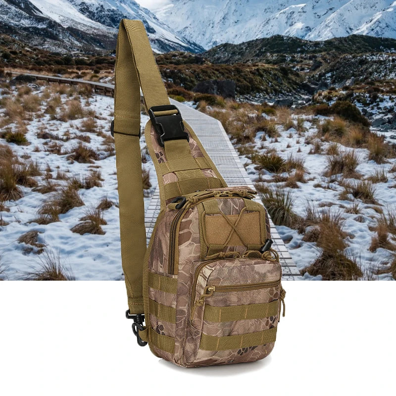 Camo Side Smell Proof Tactical Sling Bag Hunting Bag for Men Bag Tactical Daypack Molle