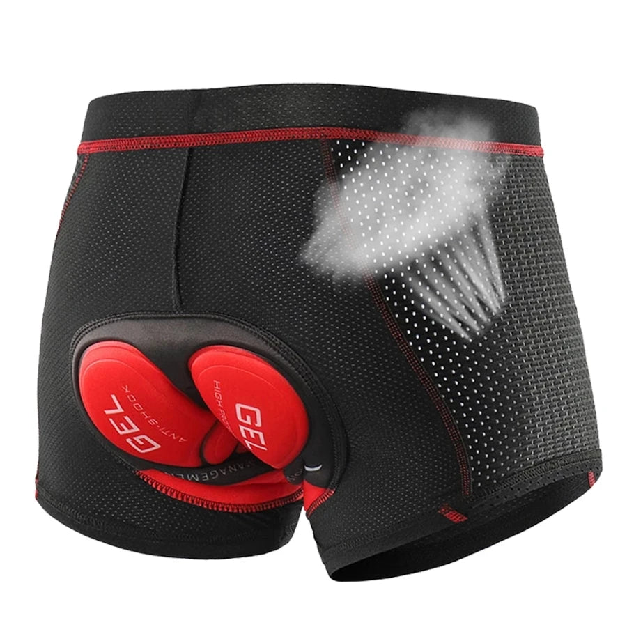 YOUME Men's Breathable Silicone Cycling Shorts Gel Pad Shockproof for MTB & Road Bike Comfortable Underwear