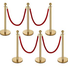Factory Wholesale Hot Sale Crowd Control Hotel Metal Barrier Railing Rope Stanchion Rope Barrier Stanchions