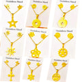 Fashion Women's Jewelry Gift Accessories Special Wholesale More Than 100 Sets Gold-plated Stainless Steel Necklace and Earrings