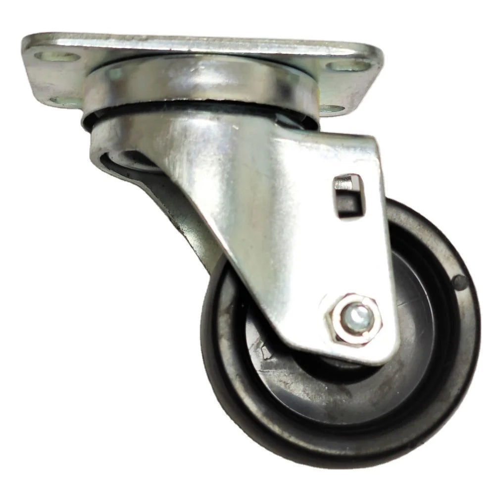 HIME HM2209 3 Inch Dark Blue-White Caster Wheels for School Kitchen Supermarket Shopping Cart Flatbed Cart-Mild Steel