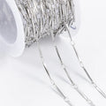 Handmade Stainless Steel Thin Bracelet Necklace Accessories DIY Melon Seed Chain Twisted Connecting Rod Bead Caps Custom Jewelry