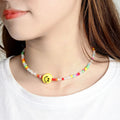 Bead Choker Necklace Adjustable Rice Beaded Necklace Bead Chains for Women