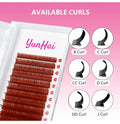 Yunhai Mixed Colored Private Label Lash Extensions Cashmere Color Eyelashes Rainbow Lashes