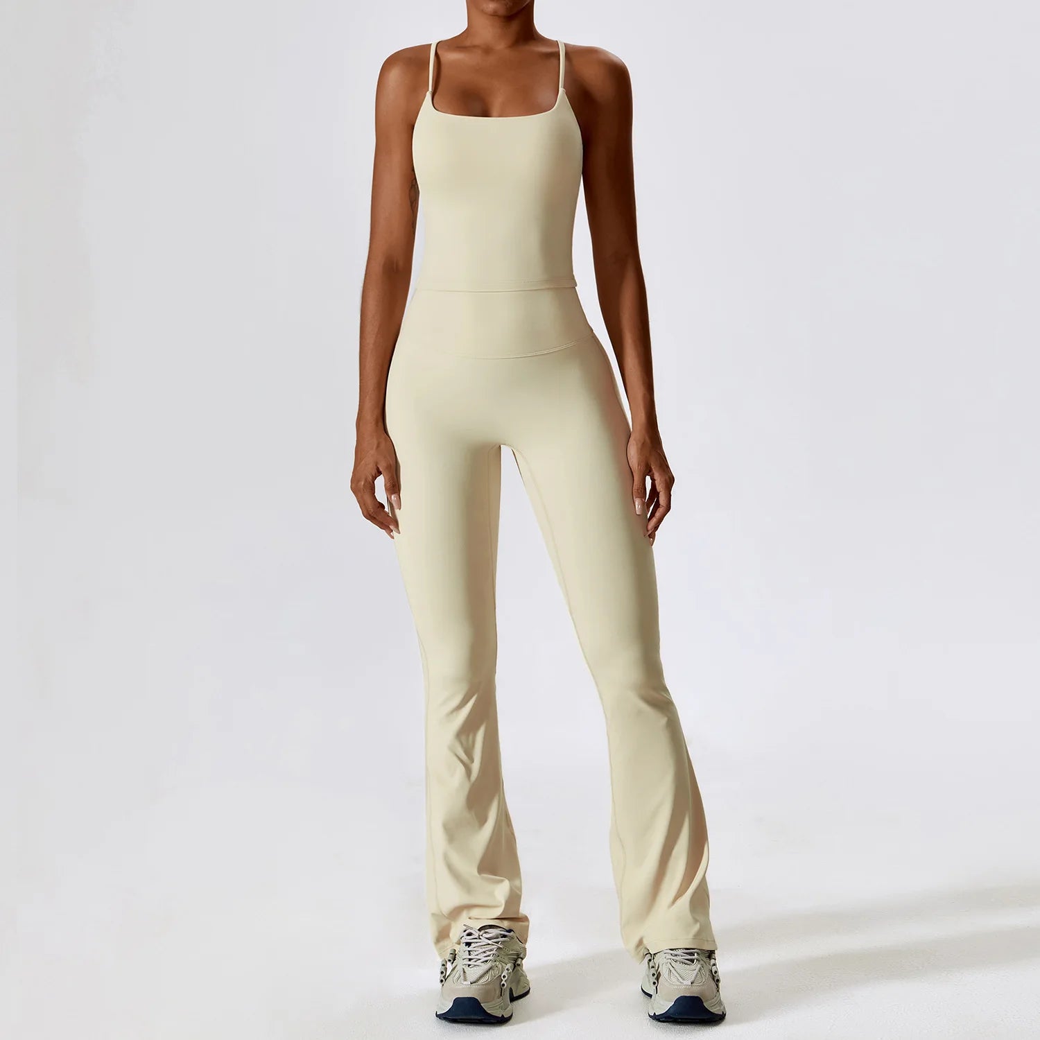 Wholesale Fitness Yoga Active Wear Set Women Gym Flare Yoga Pant Set 2023