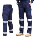 Custom Wholesale High Visibility Reflective Strips Cotton Work Pants Breathable Construction Outdoor Cargo Workwear