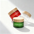 Eco Friendly Cosmetic 50ml Cosmetic Packaging Face Cream Frosted Glass Jar with Bamboo Wooden Lid for Body Butter Balm
