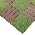 30cm Artificial Grass Decking Tiles Synthetic Grass Turf Tile Artificial Grass Tile