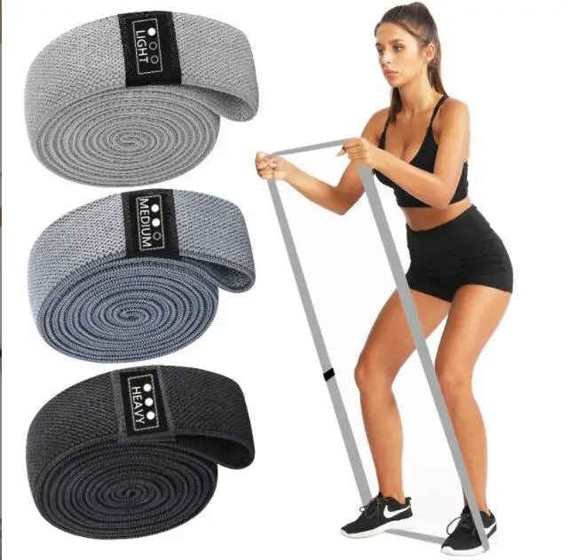 Custom 3*200 cm Polyester Fabric Pull-Up Resistance Bands Long Loop Type