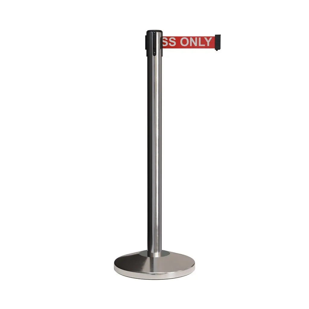 Crowd Control Custom Color Stainless Steel 201/304 Bank & Airport Queue Line Retractable Belt Barrier Management