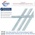 Grade 8.8 Blue and White Zinc Full GI Galvanized Threaded Rod 1m M8M10 Fully Threaded Rod DIN975 Metric Rod