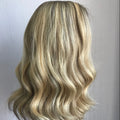 Blonde Rooted Silk Top Jewish  Kosher Human Hair Wig