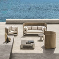Nordic Style Outdoor Waterproof Rattan Sofa Set Patio Swimming Pool Living Room Garden Furniture for Hotels Villas Courtyards