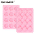 12  Cavity 3.8 cm Silicone Small Flower Biscuit Cake Mold Cookie Bakeware for Cake Tools