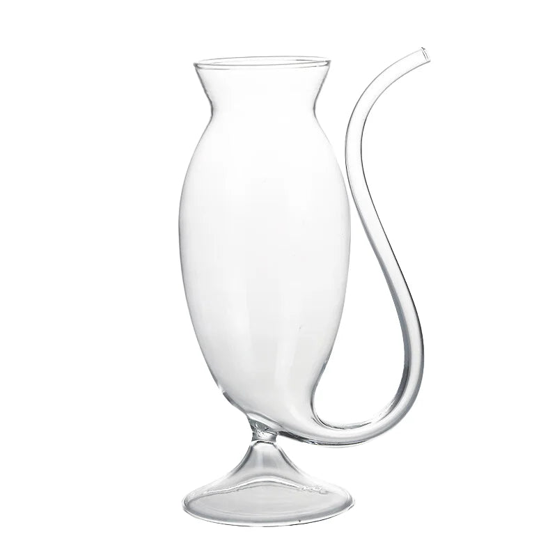 Unique Shape Cocktail Glasses Bird Shape Art Unique Designed Vampire Martini Glass Juice Bar Glass
