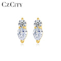 CZCITY Stud Korea Tiny Sublimation Stylish 925 Fashion Woman Inspired Cubic Zirconia Earring Jewelry