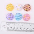 Yiwu Wintop Fashion Accessories Bulk Stock Hand Paint Craft Colored Half Round Star Ice Cream Resin Cabochons