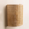 Japanese Rattan Art Wall Lamp Bamboo Background Nordic Modern Simple Wall Lamp Living Room Bedroom and Aisle