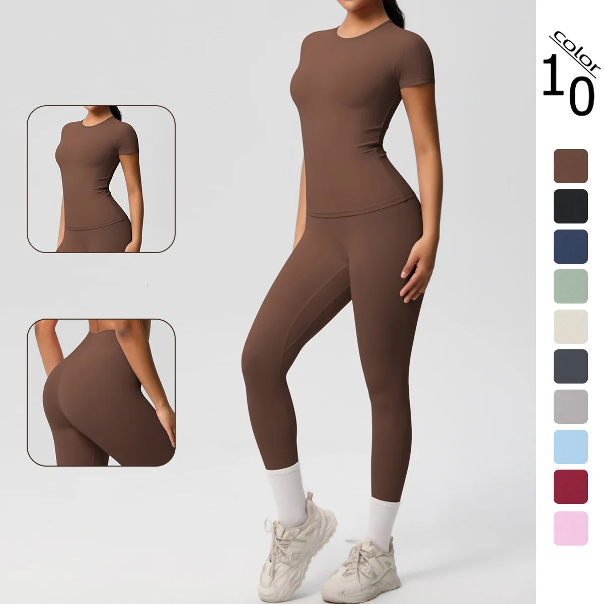 New Arrival Reversible & Breathable Gym Fitness Clothes for Tik Tok Seamless Sport Bra & Short Set Active Wear for Yoga Workout