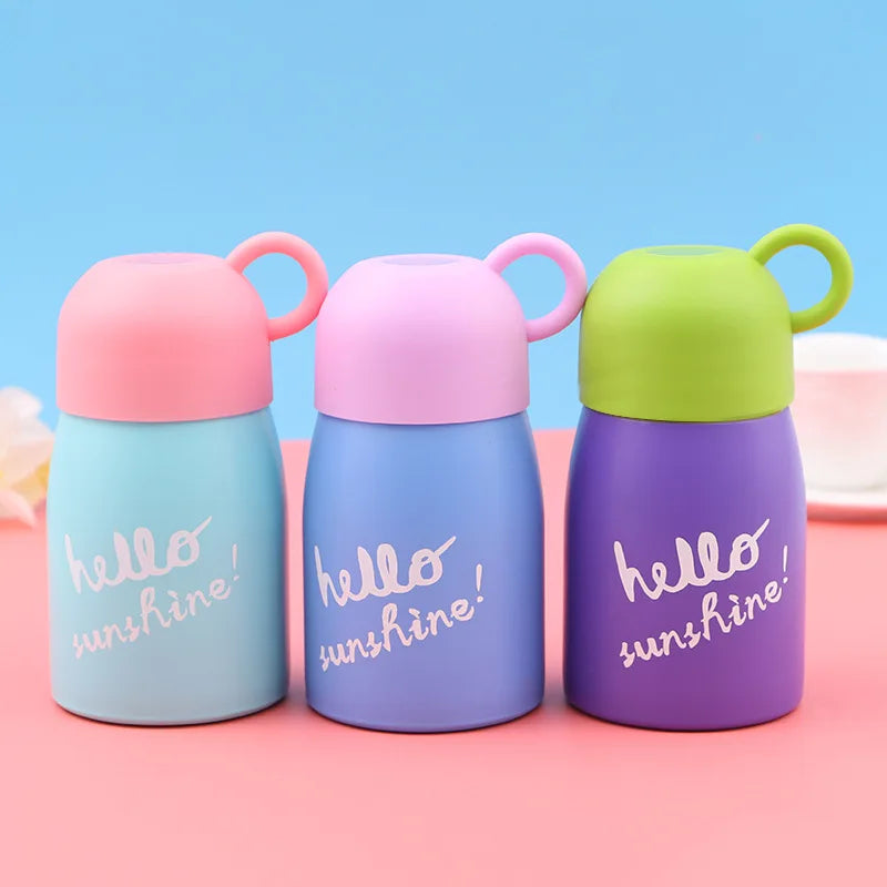 Cute 300ml Stainless Steel Insulated Vacuum Thermos Tumbler Portable Double Wall School Water Bottle for Children for Travel