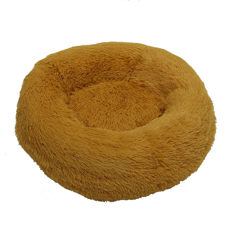 Plush Cloth Dog & Cat Bed Removable and Washable Round Design Durable Eco-Friendly Winter Warm Pet Mat