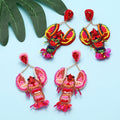 ASJEWELRY Multicolor Seed Beads Braided Earrings Beach Jewelry Boho Oorbellen Big Lobster Dangle Earrings 2411 Ersv63