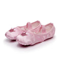 Red Stain Ballerina Slippers Flats Ballet Elegant Crown Stretch Cloth Ballet Shoes Dance for Women and Girls Kids