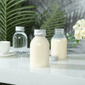 Hot sale mini portable 250ml round milk bottle plastic packing with custom logo
