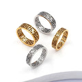 China Wholesale Multiple Kinds Jewelry Stainless Steel Ring Hollow Chunky Rings 18k Gold Fine Jewelry Rings for Men Women