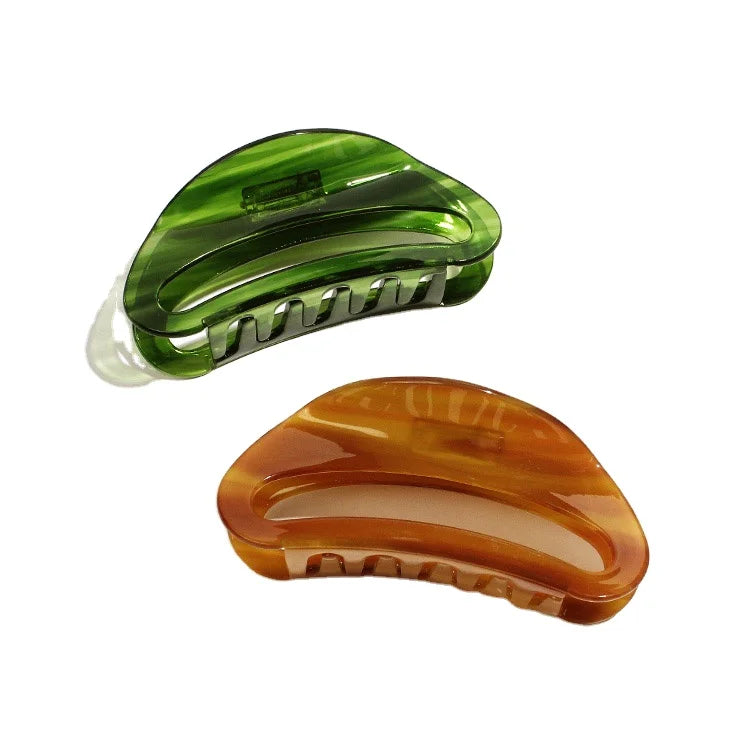 CANYUAN Classic Hot Sale 10.5cm Solid Color Hollow Acetate Claw Clip Personalized Large Hair Claw Customized Wholesale