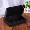 40*30*8cm Wholesale Cardboard Rigid Shipping Packaging Box Custom Logo Rectangle Large Black Corrugated Matt Lamination MegaBDM