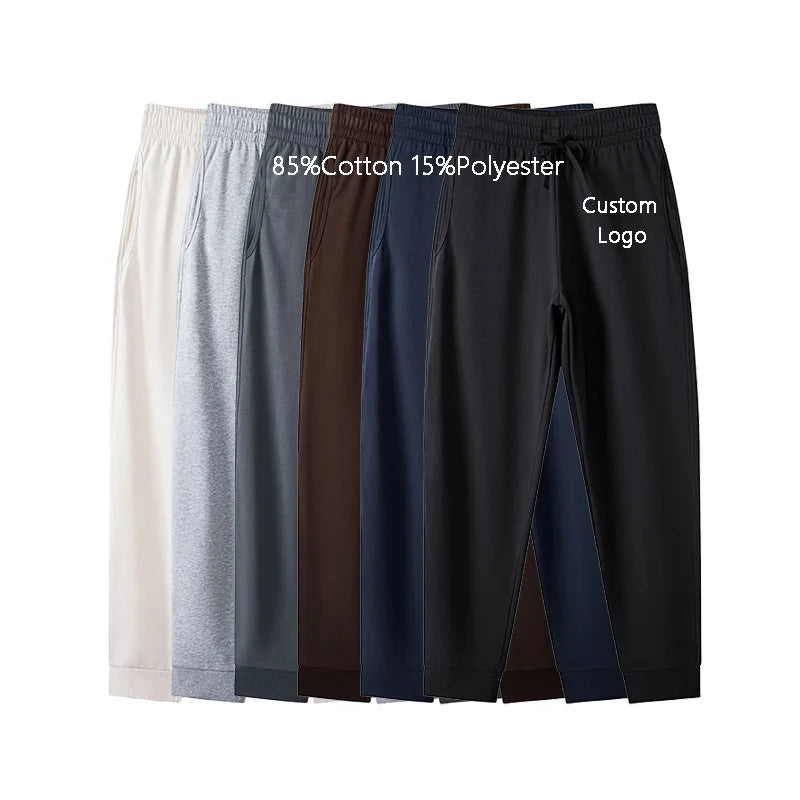 Men Sweatpants Oversize Hip Hop Baggy Pants Heavyweight Drawstring Cotton Blank Sweatpants for Men Joggers