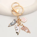 Kawaii Cat Keychain Pet Paw Key Ring Animal Footprint Key Chains Souvenir Gifts for Women Men Cay Keys DIY Handmade Jewelry