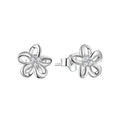 Hot Sale 925 Sterling Silver Claw Setting Zircon Hollow Flower Cartilage Earrings for Women Wholesale