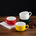650ml Jumbo Custom Ceramic Soup Bowl Mug Large Capacity Ceramic Noodles Bowl Breakfast Oat Milk Coffee Cup for Children